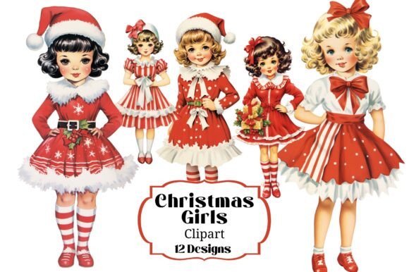 12 Christmas Little Girl Clipart: A Designer’s Review for Seasonal Illustrations
