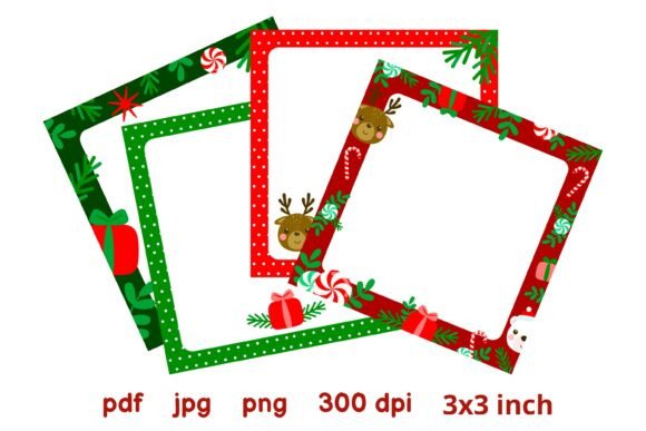 Christmas and New Year Notepad. Memopad. Illustrations Review