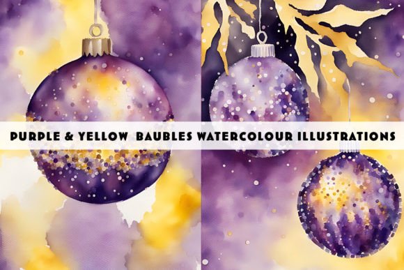 Christmas Baubles Watercolour Purple: A Designer’s Review for Branding