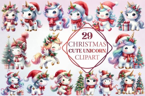 Christmas Cute Unicorn Clipart: A Publisher's Review of Freebies