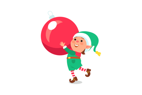 Christmas Elf. Cartoon Funny Magical Cre Illustrations