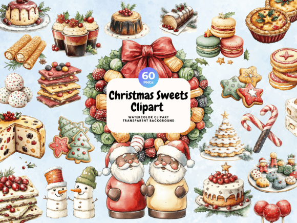 Christmas Sweets Watercolor Clipart Review