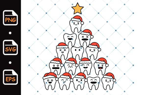 Christmas Tree Made of Cartoon Teeth: A Designer’s Review for Seasonal Illustrations