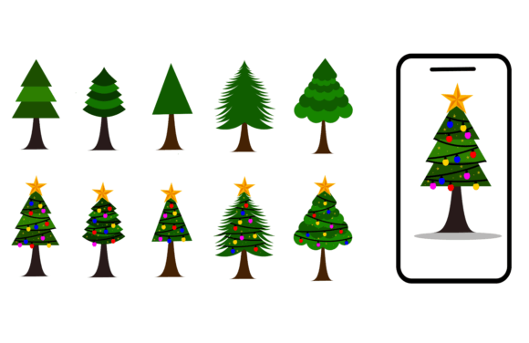 Collection of Christmas Trees: Premium Illustrations for Holiday Branding