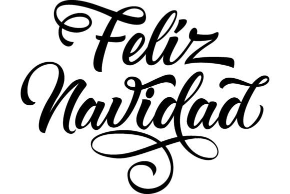 Feliz Navidad Lettering. Christmas Desig and Illustrations Review