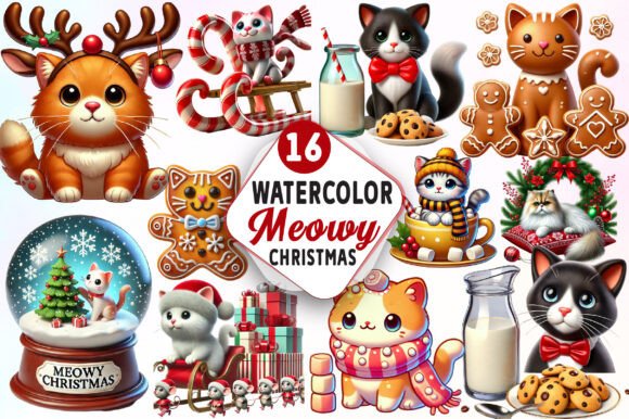 Meowy Christmas Clipart: A Designer’s Review for Modern Illustrations