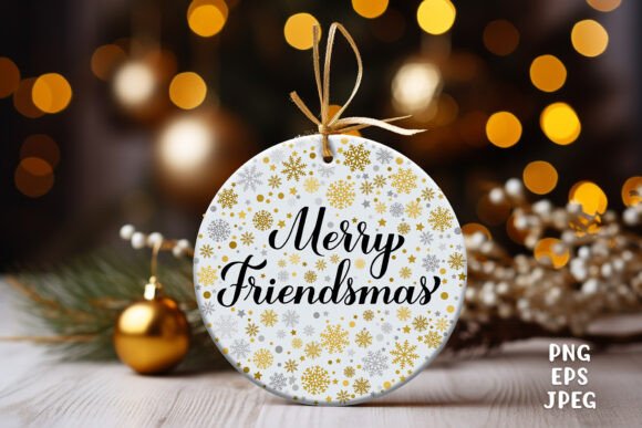 Merry Friendsmas Sublimation. Christmas Illustrations