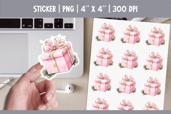 Pink Christmas Gift Box Sticker PNG: A Brand Designer’s Review for Seasonal Illustrations