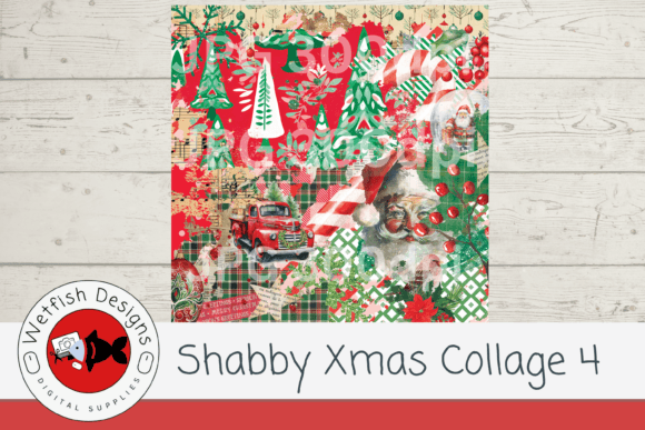 Shabby Christmas Collage 4 Review for Illustrations and Crafters