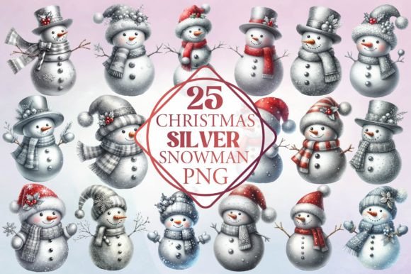 Watercolor Christmas Silver Snowman: A Brand Designer's Review of Freebies