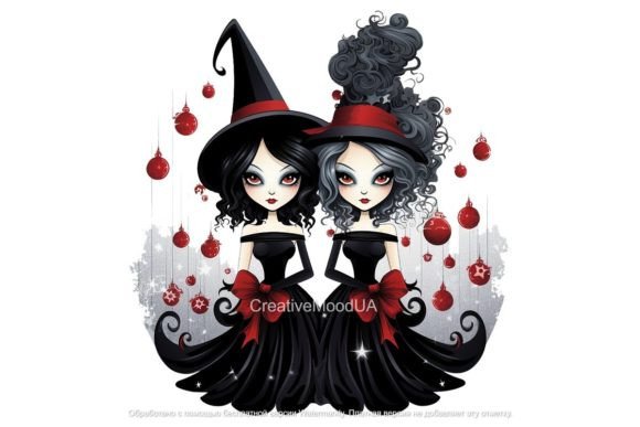 Witch Christmas PNG Illustration Review for Bloggers